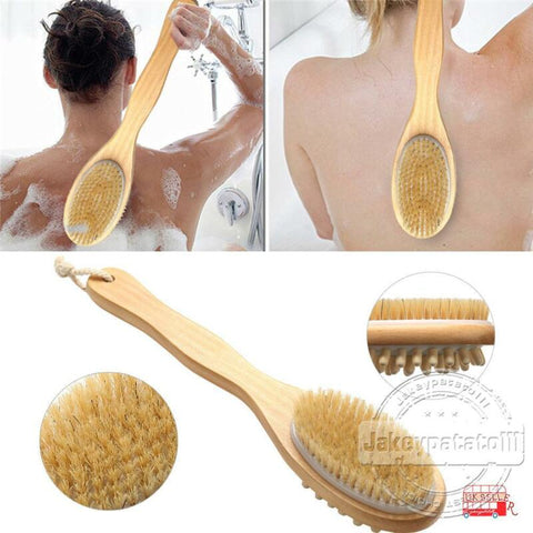 Bath Body Brush Natural Bristles Long Handled Shower Back Scrubber Brush loofah