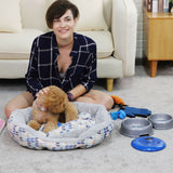 Dog Toy Set Pet Bed Glove Blanket Ball Brush Feeding Bowl Training Interactive