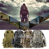 55L Outdoor Military Molle Tactical Backpack Rucksack Camping Bag