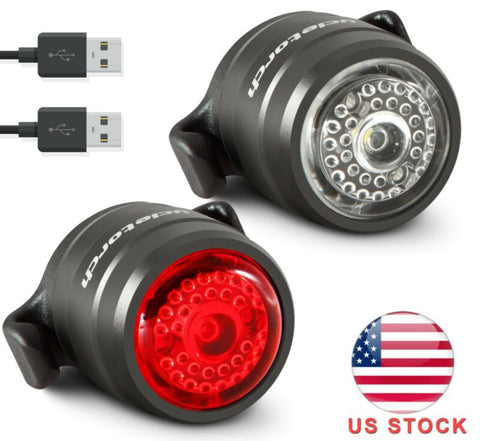 Cycle Torch Bolt Combo USB Rechargeable Bicycle Light Safety Bike LED Headlight