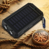 Waterproof 300000mAh Dual USB Portable Solar Charger Solar Power Bank For Phone