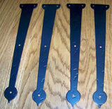 Garage Door Decorative Hardware HEAVY IRON 4-HINGES + 2-PULLS Rosette Style