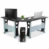 COSTWAY Wood L-Shape Corner Computer Desk PC Table Workstation Home Office