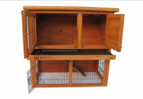 New Deluxe Portable wood Guinea Pig Ferret Hutch Pet House Coop Wood Cage Suite