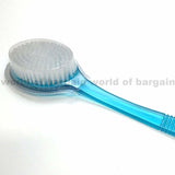 Back Scrubber Shower Bath Body Brush Nylon Bristles Sponge w Sturdy Handle