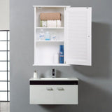 Wall Mount Bathroom Cabinet Organizer Kitchen Cupboard w/Door Storage Shelf Home