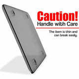 Zone Tech 2x Smoked Flat License Plate Cover Shield Tinted Plastic Tag Protector