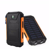 Waterproof 300000mAh Dual USB Portable Solar Charger Solar Power Bank For Phone