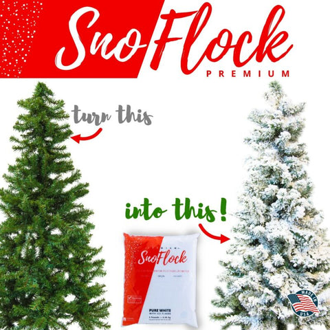 Christmas Tree Snow Flock - SnoFlock Professional Grade Artificial Snow Powder