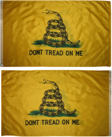 3x5 Gadsden Don't Tread On Me Yellow Snake Double Sided Flag 3'x5' Banner