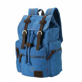 Men Women Vintage Army Canvas Backpack Rucksack School Hiking Bag