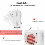 Electric Portable Utility Space Heater Thermostat Room 1500W Air Heating