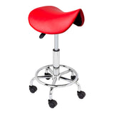 Adjustable Salon Stool Hydraulic Saddle Rolling Chair Tattoo Facial Massage Spa