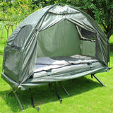 New Outsunny Single Portable Camping Tent Bed Cot w/Sleeping Bag Air Mattress