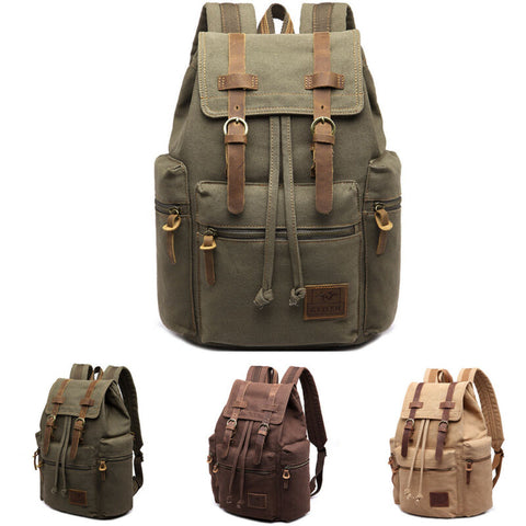 Vintage Retro Canvas Backpack Travel Sport Rucksack Satchel Hiking School Bag