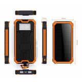 Waterproof 300000mAh Dual USB Portable Solar Charger Solar Power Bank For Phone