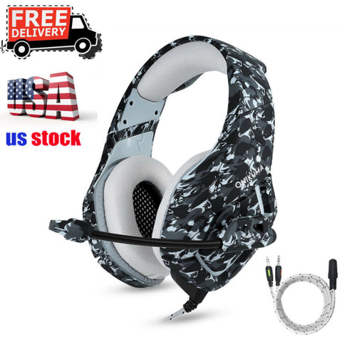 Stereo PC Gaming Headset for PS4 New Xbox One with Mic Camouflage