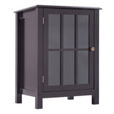 One Door Accent Cabinet Storage Cabinet 2 Shelf Display Home Decor