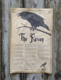 The Raven by Edgar Allan Poe Poster, Halloween Decor, 11 x 17, party, poem