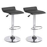 Set of 2 Counter Leather Bar Stools Adjustable Swivel Pub Chair In Multi Colors