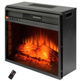 34" Black Insert Freestanding 22 Settings Logs Electric Fireplace Heater