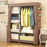 Simple Closet Big Space Storage Rack Cloth Wardrobe Dustproof Cloth Cabinet