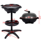 Electric BBQ Grill 1350W Non-stick 4 Temperature Setting Outdoor Garden Camping