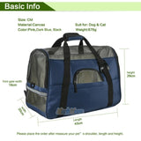 Pet Carrier Soft Sided Large Cat/Dog Comfort Travel Bag Oxford Airline Approved