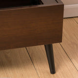 Caleb Mahogany Wood Lift Top Storage Coffee Table