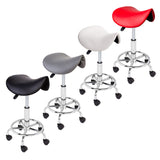 Adjustable Salon Stool Hydraulic Saddle Rolling Chair Tattoo Facial Massage Spa