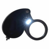 40x 25mm Glass LED Light Magnifying Magnifier Jeweler Eye Jewelry Loupe Loop