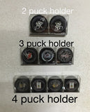 4 PUCK HOCKEY HANGER HOLDER DISPLAY AUTOGRAPHED WALL MOUNT