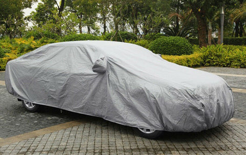 L - Foldable Waterproof Snow Wind Dust Resistant UV Outdoor Full  Auto Car Cover