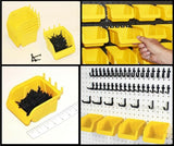 WallPeg 56 Pegboard Kit Storage Part Bins and Flex-Lock Peg Hooks for 1/4" holes