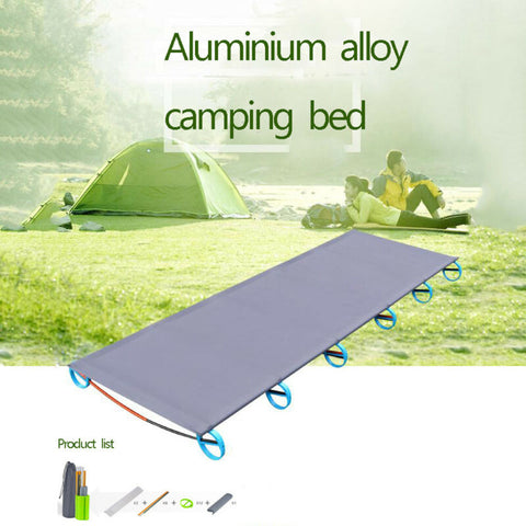 Ultralight Portable Folding Camping Cot Aluminium Alloy Off Ground Foldable Bed