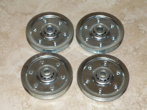 Garage Door 3" Sheave Pulleys (4 pack) - Extension Spring Pulley Wheel