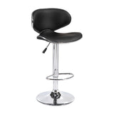 Set of 2 Counter Leather Bar Stools Adjustable Swivel Pub Chair In Multi Colors