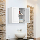 Wall Mount Bathroom Cabinet Organizer Kitchen Cupboard w/Door Storage Shelf Home