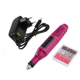 Fast Nail Art Drill KIT Electric FILE Buffer Bits Acrylic Portable Salon Machine