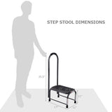 Non-Slip Handy Support Step Stool w/ Handle 330 Lbs Load Capacity Kitchen Safety