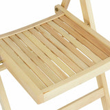 Set of 4 Solid Wood Folding Chairs Slatted Seat Wedding Patio Garden Furniture