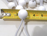 LOT OF 100  6" INCH WHITE BALL BUNGEE CORD TIE DOWN STRAP CANOPY ACCESSORY