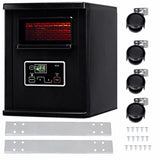 1500W Electric Portable Infrared Quartz Space Heater Remote Black