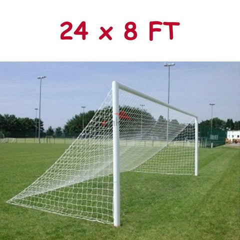 24x8FT Full Size Soccer Football Goal Post Nets Straight Flat Back - Only Net