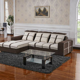 Modern Rectangular Black Glass Chrome Coffee Table w/Shelf Living Room Furniture