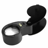 40x 25mm Glass LED Light Magnifying Magnifier Jeweler Eye Jewelry Loupe Loop