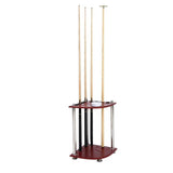 Stainless Steel Cue Rack - 8 Pool Billiard Stick & Ball Floor Stand W/ Ashtray