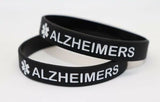 1 x Alzheimer's Disease Medical Alert Silicone Wrist Band Bracelet UK SELLER