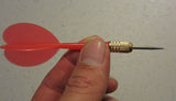 5 RED PLASTIC DARTS WITH METAL TIP CARNIVAL POP A BALLOON GAME BIRTHDAY PARTY