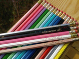 12 Personalized custom Round UV printed pencils. Non toxic. Printed Pencils.